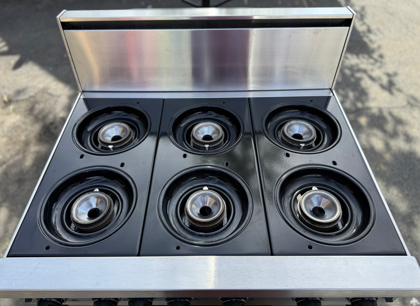 Viking Professional Range 36" - 6 Open Burner - VGRC365-6BDSs